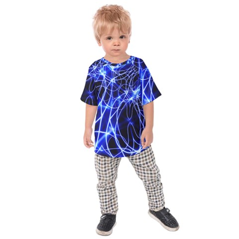 Lines Flash Light Mystical Fantasy Kids  Raglan Tee by Dutashop