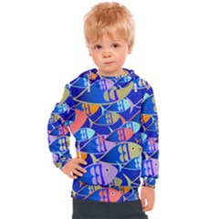 Sea Fish Illustrations Kids  Hooded Pullover by Mariart