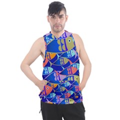 Sea Fish Illustrations Men s Sleeveless Hoodie by Mariart