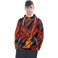 Abstract Colorful Waves Painting Art Men s Pullover Hoodie by Simbadda