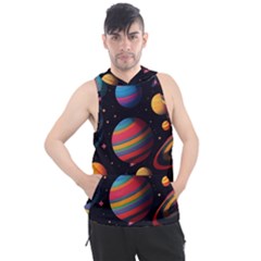 Planet Star Fantasy Men s Sleeveless Hoodie by Simbadda