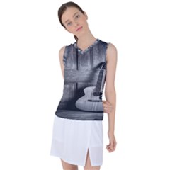 Acoustic Guitar Women s Sleeveless Sports Top by artworkshop