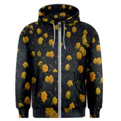 Bloomed Yellow Petaled Flower Plants Men s Zipper Hoodie