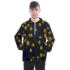 Bloomed Yellow Petaled Flower Plants Men s Half Zip Pullover