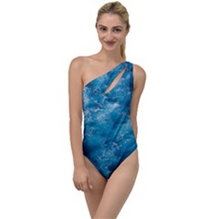 Blue Water Speech Therapy To One Side Swimsuit by artworkshop