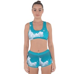 Clouds Hd Wallpaper Racerback Boyleg Bikini Set