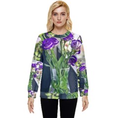 Cute Flower Wallpaper Hidden Pocket Sweatshirt