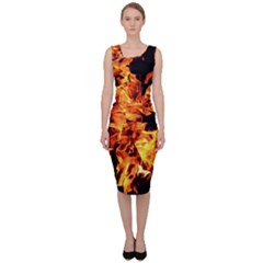 Live Coals Sleeveless Pencil Dress