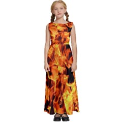 Live Coals Kids  Satin Sleeveless Maxi Dress by artworkshop