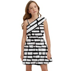 Cartoon Wall  Kids  One Shoulder Party Dress by ConteMonfrey