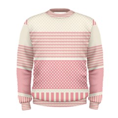 Background Pink Beige Decorative Texture Craft Men s Sweatshirt by Simbadda