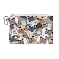 Many Dogs Pattern Canvas Cosmetic Bag (large) by Simbadda