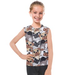 Many Dogs Pattern Kids  Mesh Tank Top by Simbadda