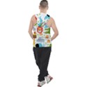 Seamless Pattern Vector With Animals Cartoon Men s Sleeveless Hoodie View2