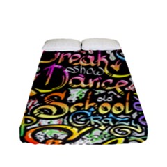 Graffiti Word Seamless Pattern Fitted Sheet (full/ Double Size) by Simbadda