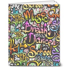 Graffiti Word Seamless Pattern 8  X 10  Hardcover Notebook