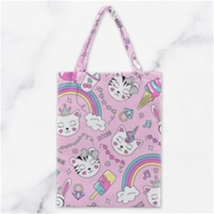 Beautiful-cute-animals-pattern-pink Classic Tote Bag