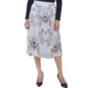 Cat-with-bow-pattern Classic Velour Midi Skirt  View1