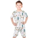 Pattern-sloth-woodland Kids  Tee and Shorts Set View1