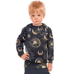 Asian-seamless-pattern-with-clouds-moon-sun-stars-vector-collection-oriental-chinese-japanese-korean Kids  Hooded Pullover by Simbadda