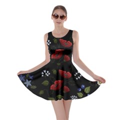 Floral-folk-fashion-ornamental-embroidery-pattern Skater Dress by Simbadda