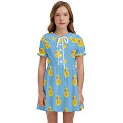 Rubber Duck Pattern Kids  Sweet Collar Dress by Valentinaart