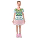 Ukraine Ornament Pattern Symbolism Geometric Kids  Short Sleeve Velvet Dress View1