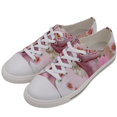 Women With Flowers Men s Low Top Canvas Sneakers by fashiontrends