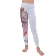 Women With Flower Kids  Lightweight Velour Leggings by fashiontrends