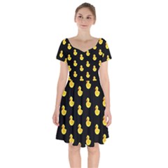 Rubber Duck Short Sleeve Bardot Dress by Valentinaart