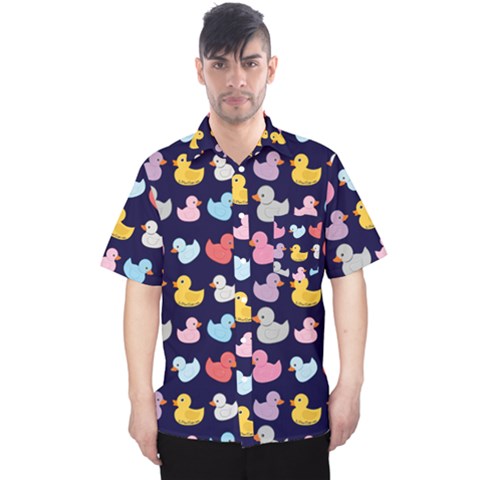 Micro Duck Pattern Men s Hawaii Shirt by NerdySparkleGoth