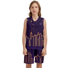 Skyscraper Town Urban Towers Kids  Basketball Mesh Set by Bangk1t