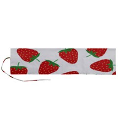 Seamless Pattern Fresh Strawberry Roll Up Canvas Pencil Holder (l)