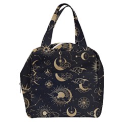 Asian Seamless Pattern With Clouds Moon Sun Stars Vector Collection Oriental Chinese Japanese Korean Boxy Hand Bag by Bangk1t