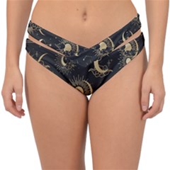 Asian-set With Clouds Moon-sun Stars Vector Collection Oriental Chinese Japanese Korean Style Double Strap Halter Bikini Bottoms by Bangk1t