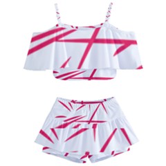 Hijibizi-1-01 Kids  Off Shoulder Skirt Bikini