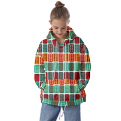 Bricks Abstract Seamless Pattern Kids  Oversized Hoodie