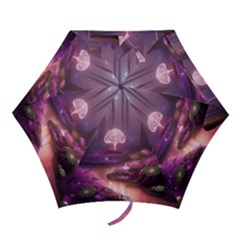 Trees Forest Landscape Nature Neon Mini Folding Umbrellas