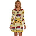 Pikachu Long Sleeve Deep V Mini Dress  View1