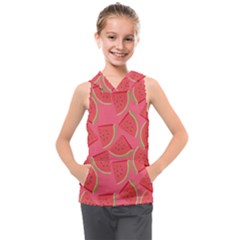 Watermelon Background Watermelon Wallpaper Kids  Sleeveless Hoodie by pakminggu