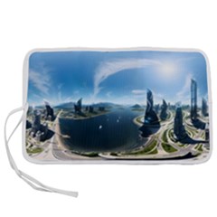 Futuristic City Fantasy Scifi Pen Storage Case (l) by Ravend