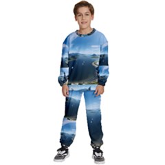 Futuristic City Fantasy Scifi Kids  Sweatshirt Set by Ravend