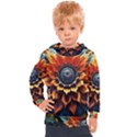 Flower Plant Geometry Kids  Hooded Pullover View1