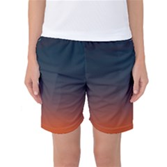 Sky Gradient Women s Basketball Shorts by artworkshop