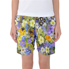 Spring Flowers Women s Basketball Shorts by artworkshop