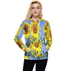 Sunflower Gift Women s Lightweight Drawstring Hoodie