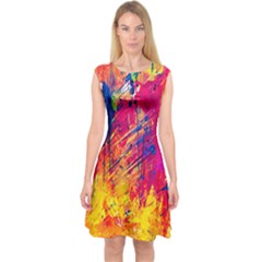 Various Colors Capsleeve Midi Dress by artworkshop