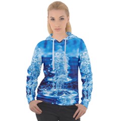 Water Blue Wallpaper Women s Overhead Hoodie