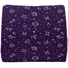 Vector Seamless Dark Zodiac Sign Star Symbol Pattern Seat Cushion by Grandong