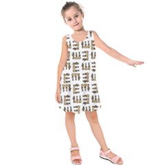 Sketchy Bear Kiddos Kids  Sleeveless Dress by dflcprintsclothing